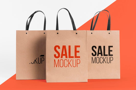 Free Paper Bag Concept With Mock-Up Psd