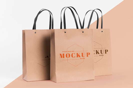 Free Paper Bag Concept With Mock-Up Psd