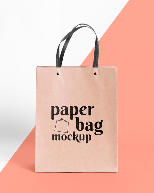 Free Paper Bag Concept With Mock-Up Psd