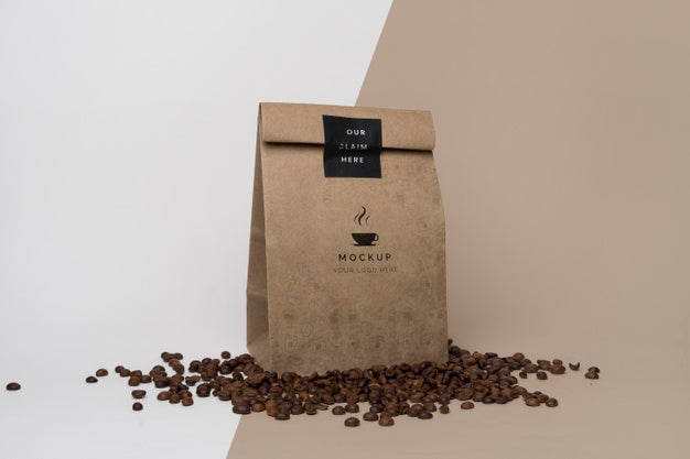 Free Paper Bag With Coffee Mock Up Psd