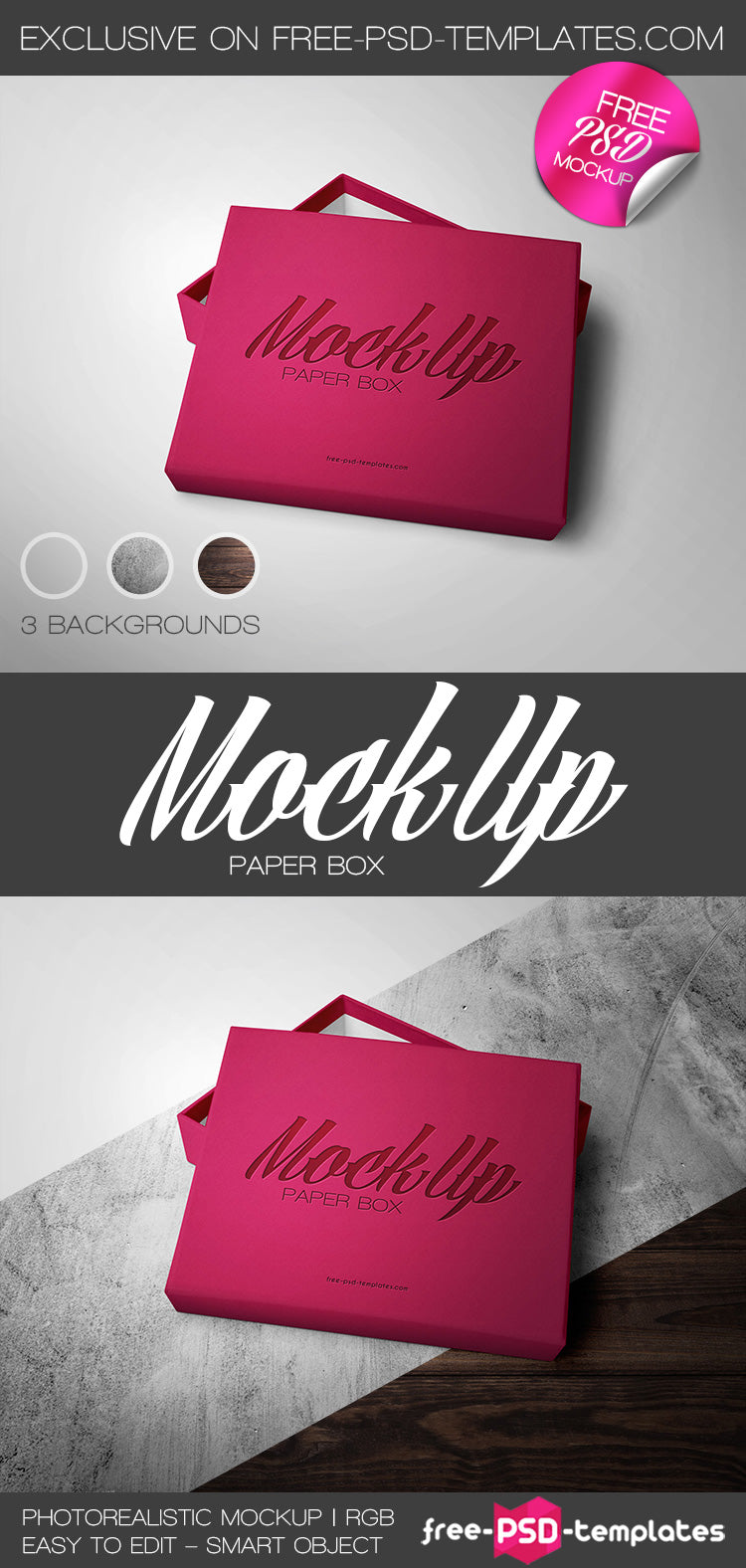 Free Paper Box Mock-Up In Psd