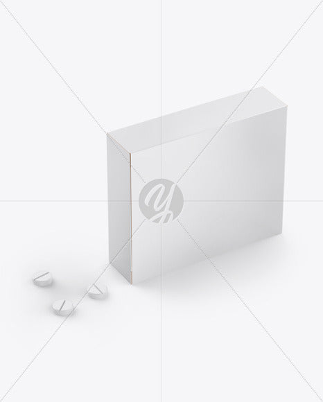 Free Paper Box With Tablets Mockup