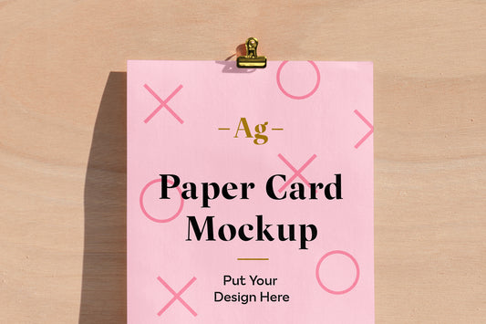 Free Paper Card Psd Mockup