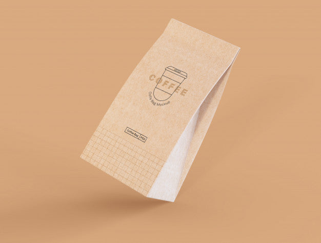 Free Paper Coffee Bag Mockup Psd