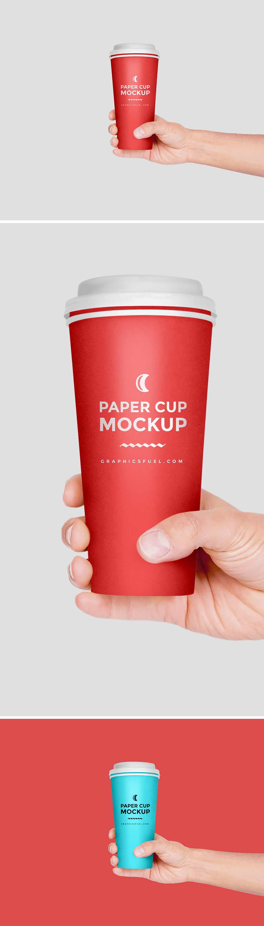 Free Paper Cup In Hand Mockup PSD