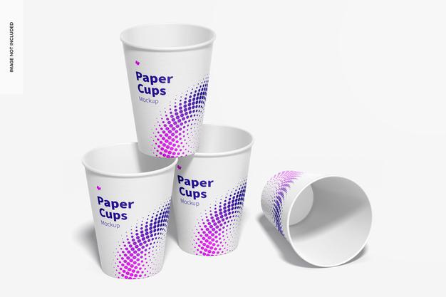 Free Paper Cup Set Mockup Psd – CreativeBooster