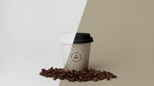 Free Paper Cup With Coffee Mock Up Psd