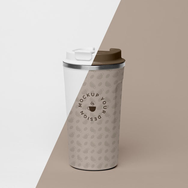 Free Paper Cup With Coffee Mock Up Psd