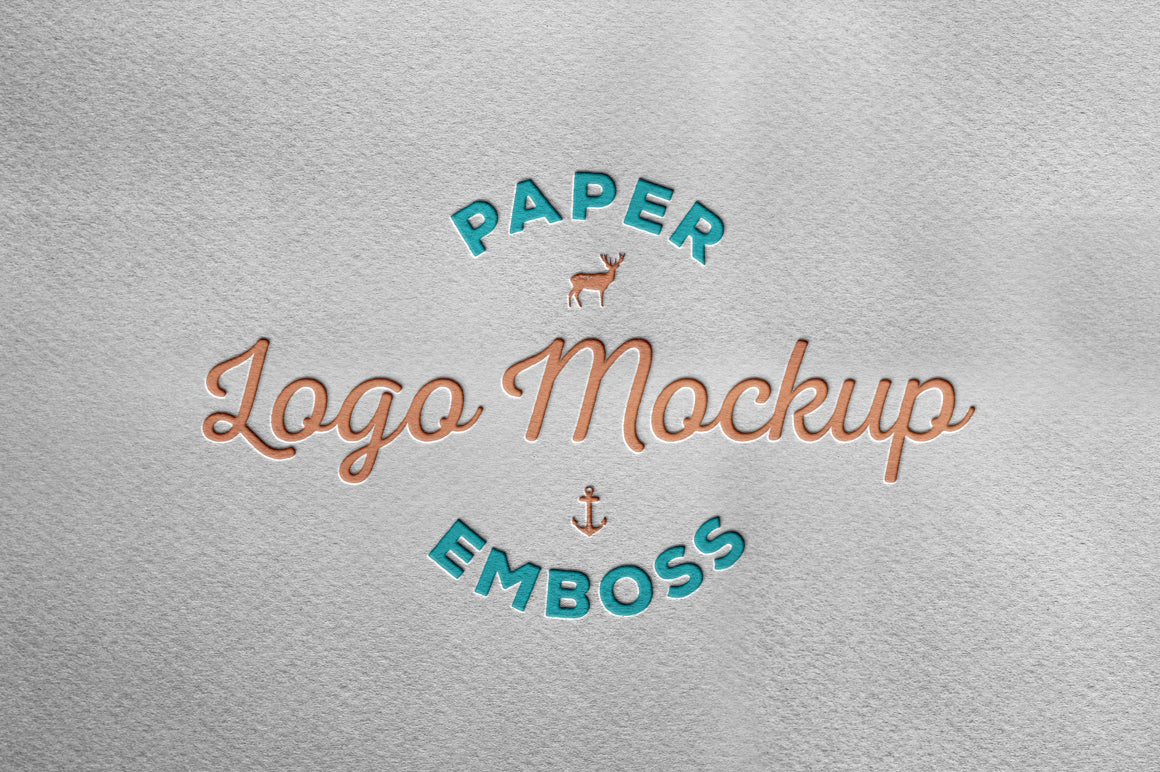 Free Paper Emboss Logo Mockup