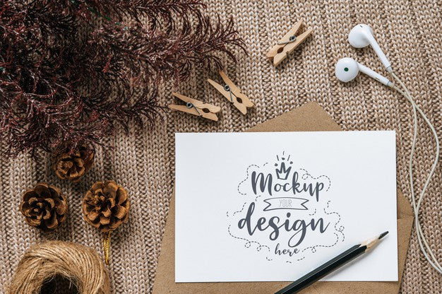 Free Paper Greeting Card Psd Mockup Psd