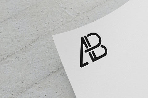 Luxury Logo Mockup on White Craft Paper Graphic by Harry_de