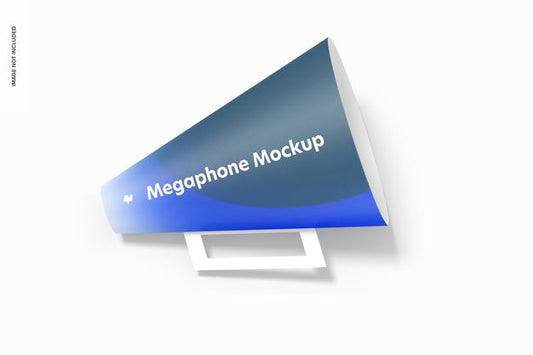 Free Paper Megaphone Mockup Psd