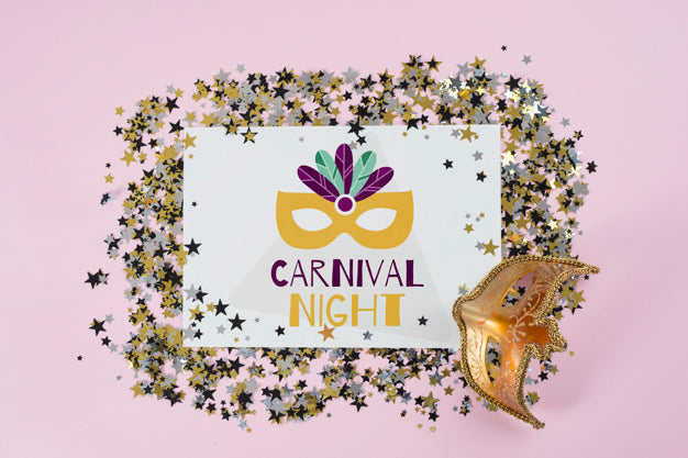 Free Paper Mockup For Carnival Psd