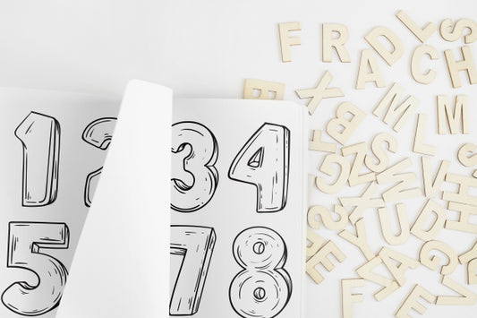 Free Paper Mockup With Alphabet Psd