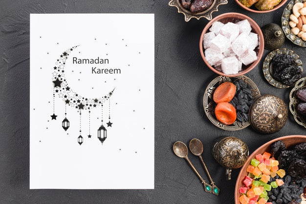 Free Paper Mockup With Ramadan Concept Psd