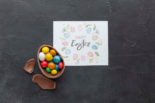 Free Paper Sheet With Chocolate Egg Psd