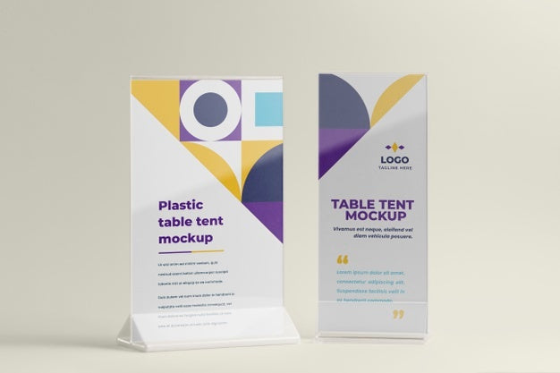 Free Paper Table Tent Mockup Isolated Psd