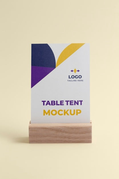 Free Paper Table Tent Mockup Isolated Psd
