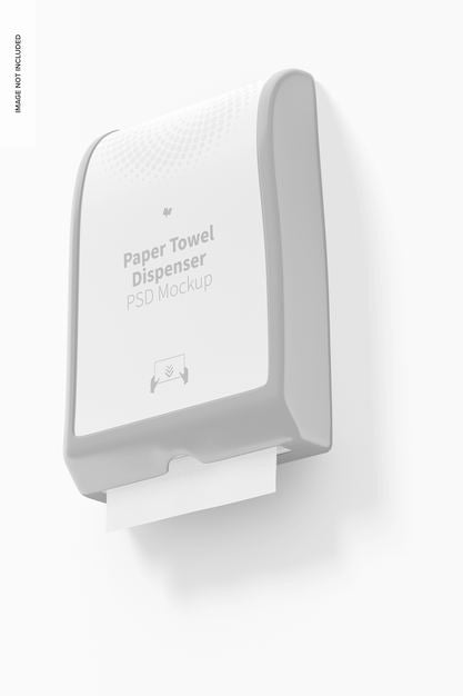 Free Paper Towel Dispenser Mockups, Low Angle View Psd