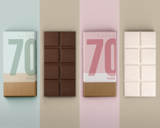 Free Paper Wrapping For Chocolates Mock-Up Psd
