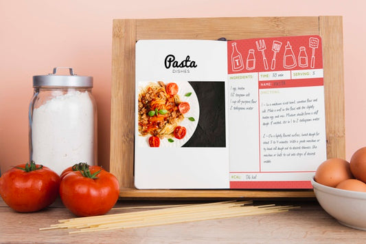 Free Pasta Dishes Menu Book With Sugar And Tomatoes Psd