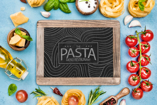 Free Pasta Menu Restaurant With Ingredients Psd
