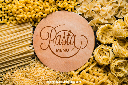 Free Pasta Mockup With Board Psd