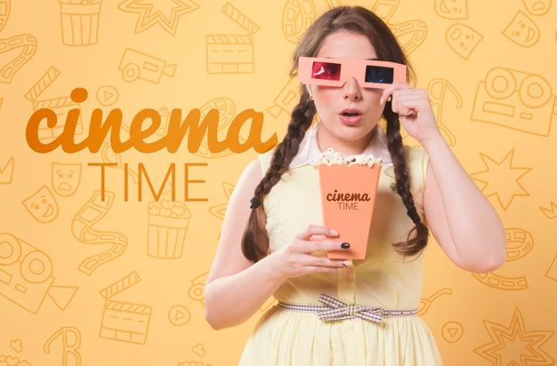 Free Pastel Spring Cinema Concept Psd