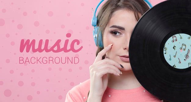 Free Pastel Spring Music Concept Psd