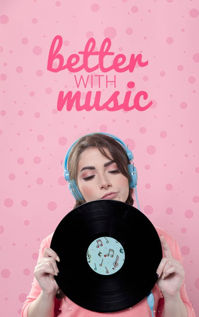 Free Pastel Spring Music Concept Psd