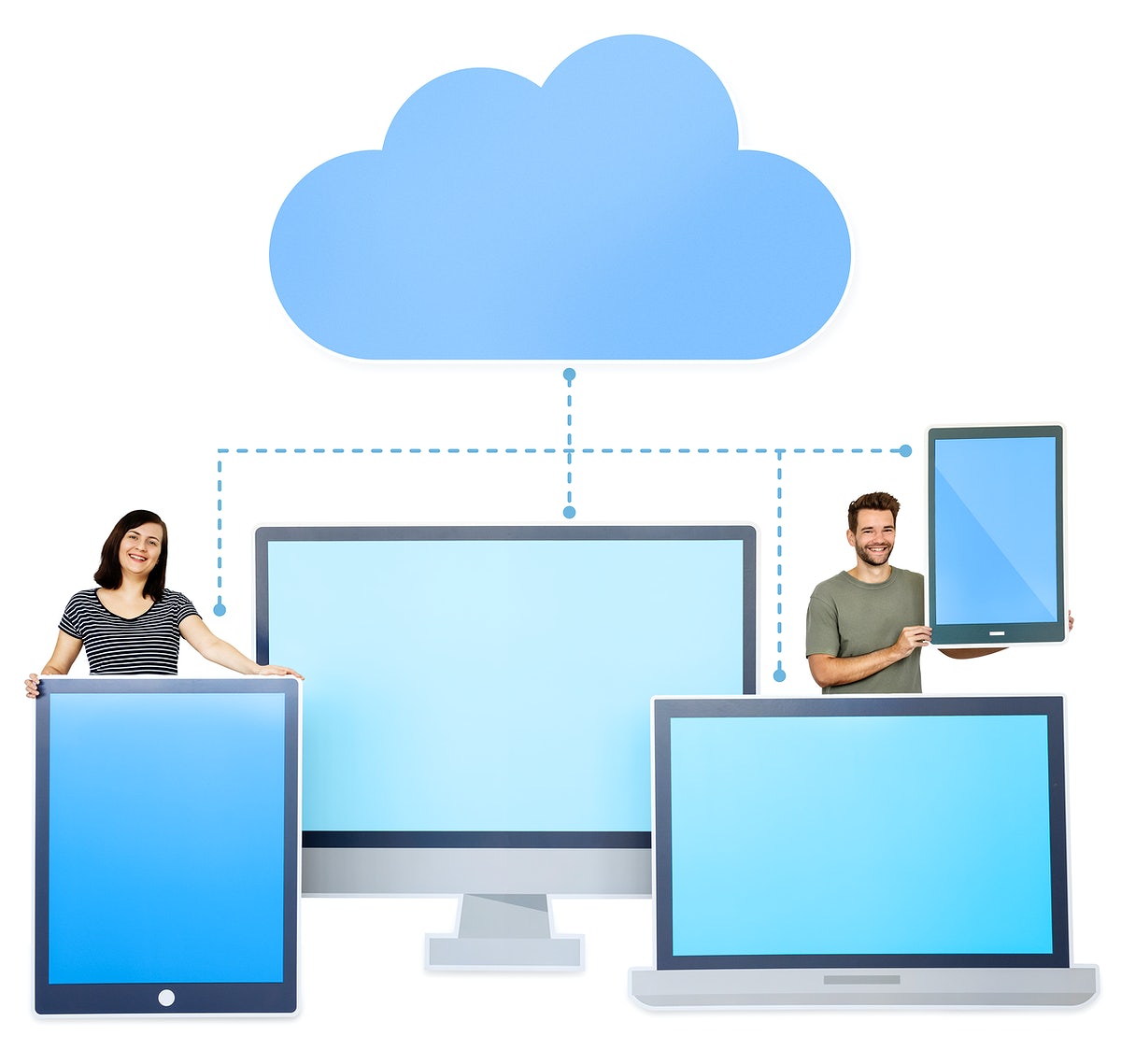 Free People And Cloud Computing Icons