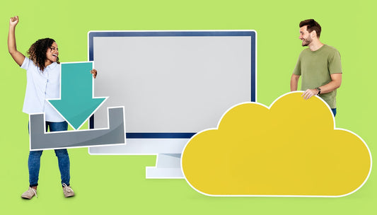 Free People With Icons Related To Cloud Technology