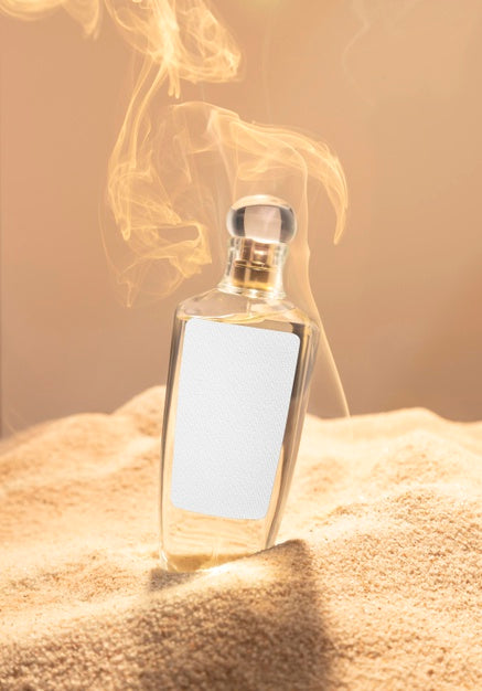 Free Perfume Bottle And Sand Psd