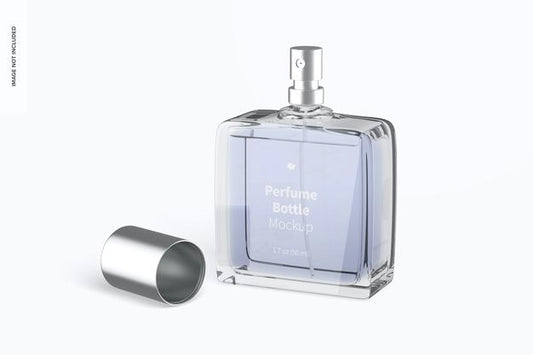 Free Perfume Bottle Mockup, Opened Psd