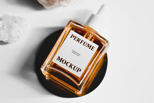 Free Perfume Flacon Bottle Mockup