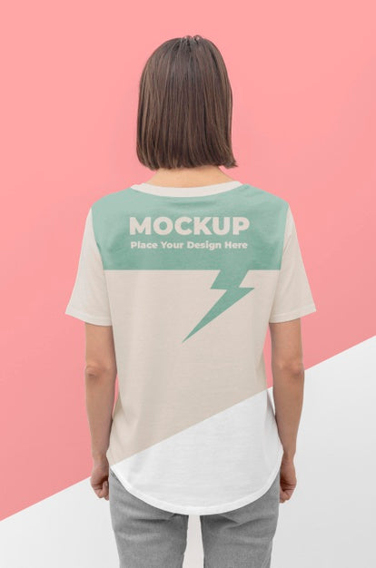 Free Person Wearing A Japanese T-Shirt Mock-Up Psd