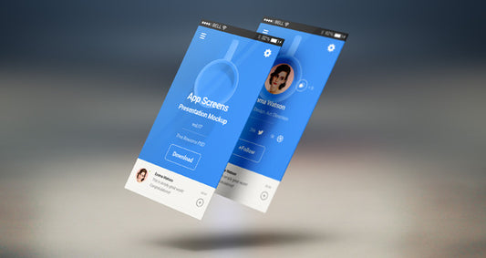 Free Perspective App Screens Mock-Up 7