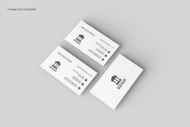 Free Perspective Business Card Mockup Psd