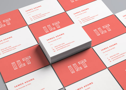 Free Perspective Business Cards Mockup #2
