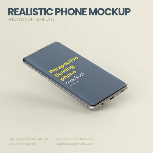 Free Perspective Phone Mockup Psd
