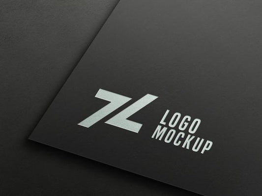 Free Perspective Silver Foil Embossed Logo Mockup Psd