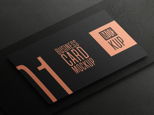 Free Perspective View Elegant Business Card Mockup Psd