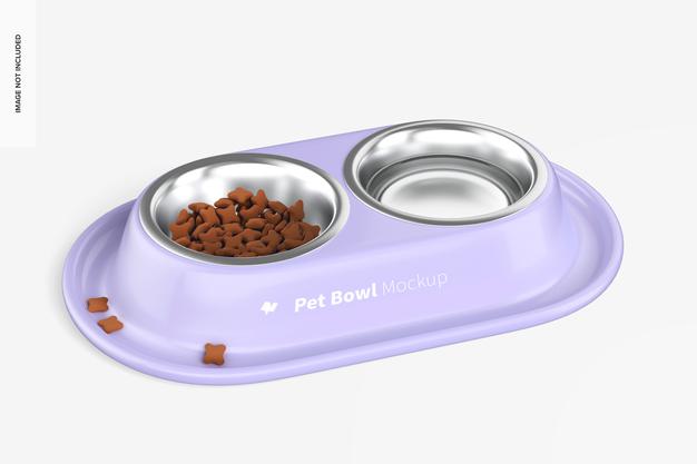 Free Pet Bowl Mockup, Front View Psd