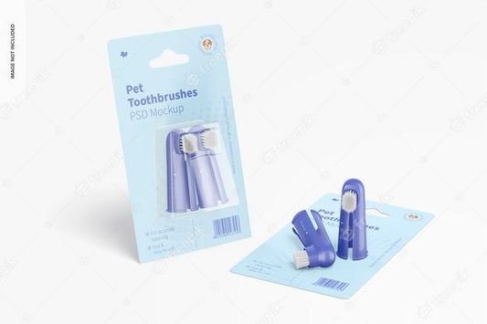 Free Pet Toothbrushes Mockup, Opened Psd