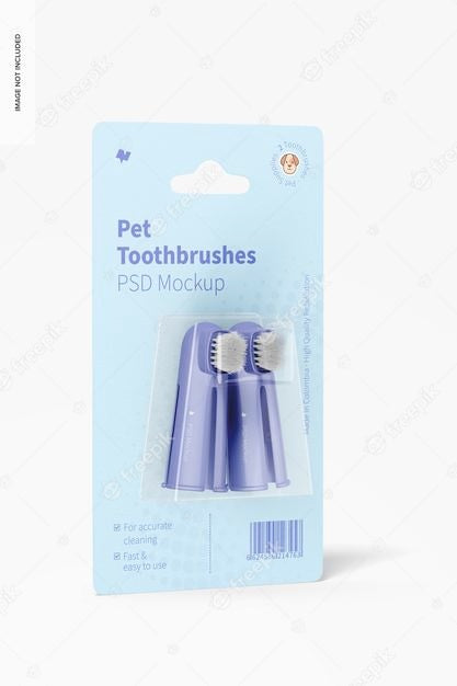 Free Pet Toothbrushes Mockup, Right View Psd