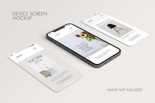 Free Phone And Screen - Ui Ux App Presentation Mockup Psd