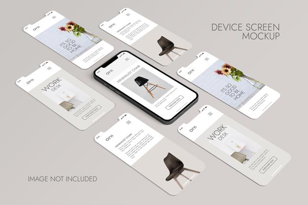 Free Phone And Screen - Ui Ux App Presentation Mockup Psd – CreativeBooster