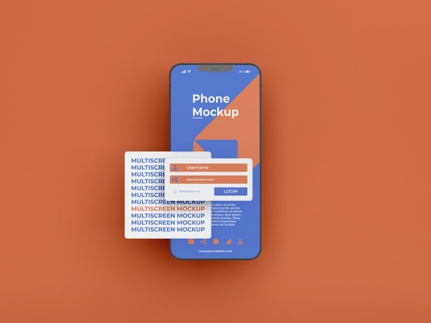 Free Phone Mockup Design Of Multiscreen Gravity Psd