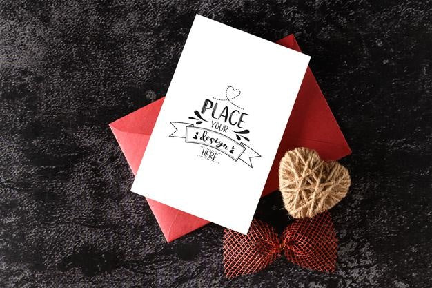 Free Photo Of Card With Place For Writing Message For Lover Psd