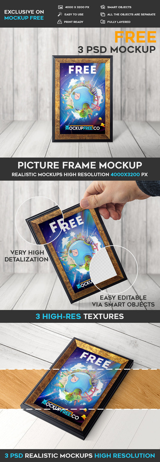 Free Picture Frame – Psd Mockup